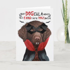 Jacka Retriever Funny Count DOGcula Halloween Helgkort