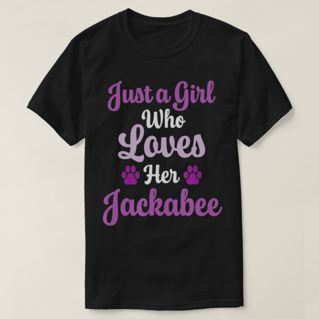 Jackabee Gift för kvinnor som Kärlek deras Jackabe T Shirt (Design framsida)