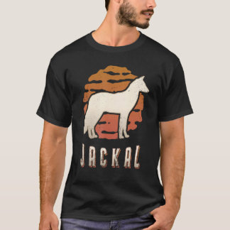 Jackal Vintage Retro Classic Animal Sunset T Shirt