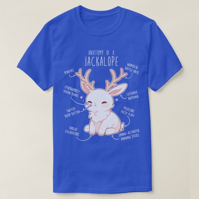 Jackalope Anatomy T Shirt (Design framsida)