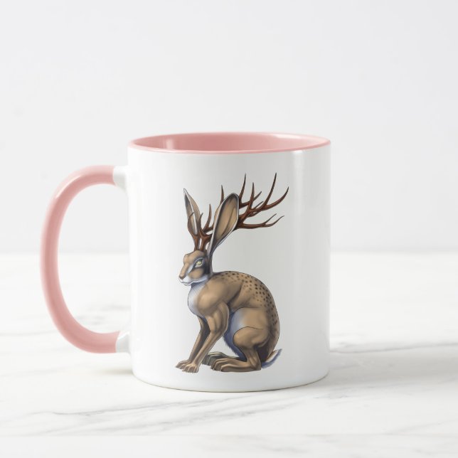 Jackalope Cryptid Animal Mugg (Vänster)