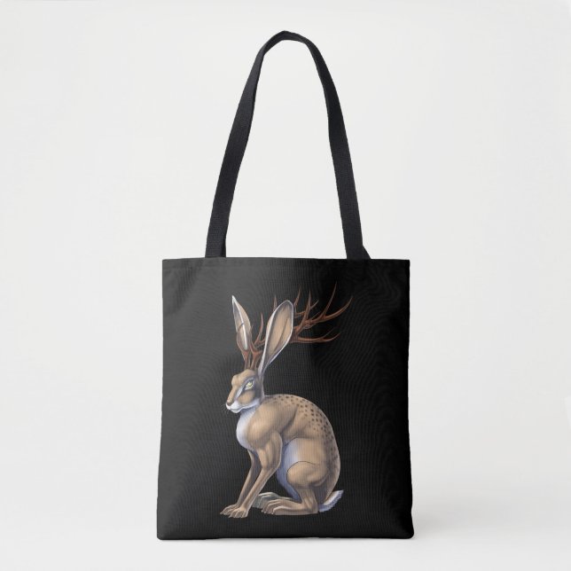 Jackalope Cryptid Animal Tygkasse (Framsida)