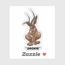 Jackalope "Jackie" Cryptid-dekal Klistermärken