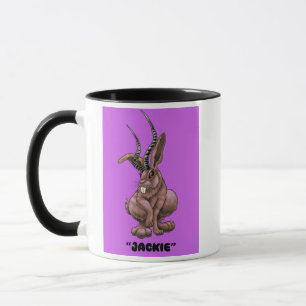 Jackalope "Jackie" Cryptid-kaffe mugg