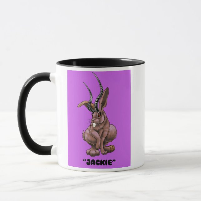 Jackalope "Jackie" Cryptid-kaffe mugg (Vänster)
