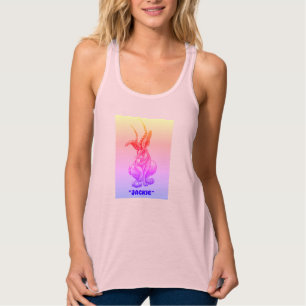 Jackalope "Jackie" Cryptid-Tanktop Linne Med Racerback