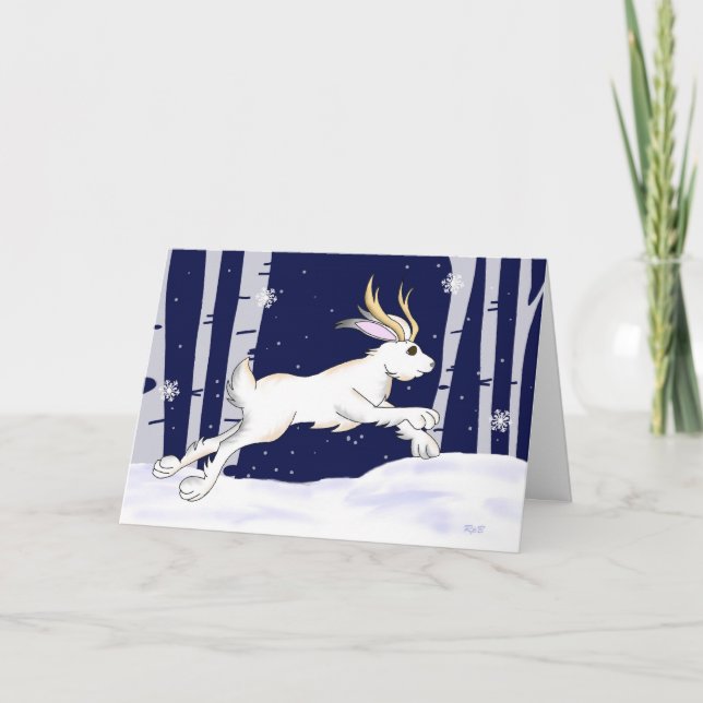 Jackalope jul helgkort (Framsida)