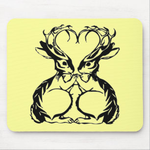 Jackalope kärlek Mousepad Musmatta
