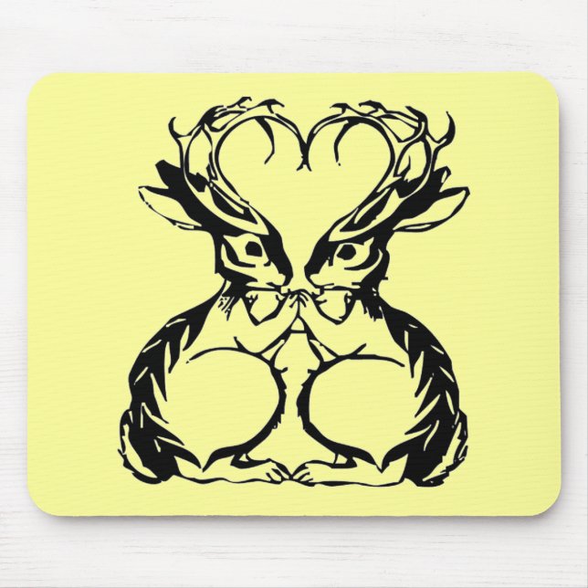 Jackalope kärlek Mousepad Musmatta (Framsidan)