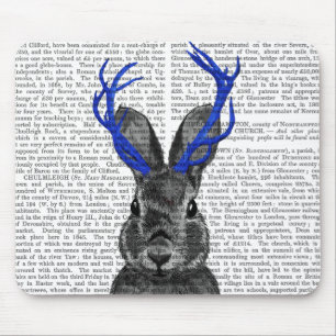 Jackalope med Blue Antlers Musmatta