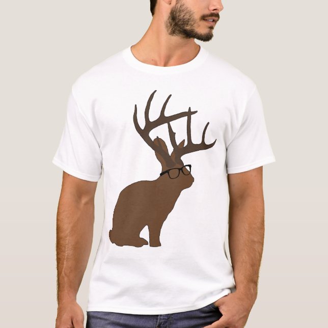 jackalope med exponeringsglas t-shirt (Framsida)