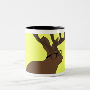 jackalope med exponeringsglasmuggen Två-Tonad mugg