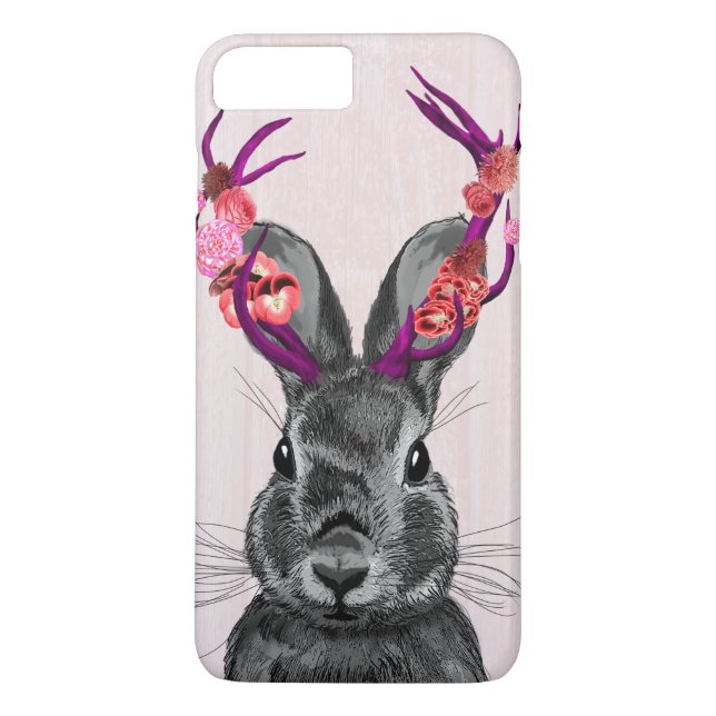 Jackalope med Rosa Antlers 2 Case-Mate iPhone Skal (Baksida)