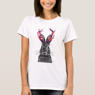 Jackalope med Rosa Antlers 2 T-shirt