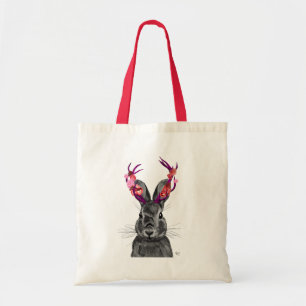 Jackalope med Rosa Antlers 2 Tygkasse