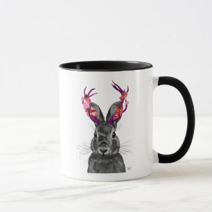 Jackalope med Rosa Antlers Mugg