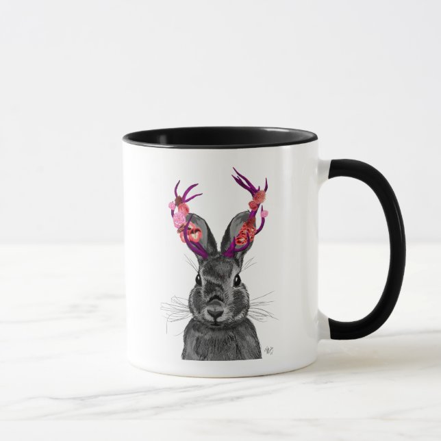 Jackalope med Rosa Antlers Mugg (Höger)