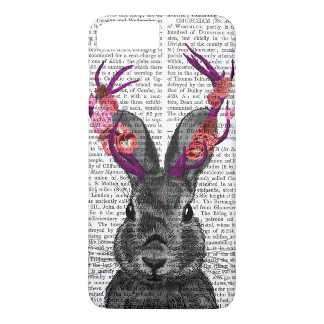 Jackalope med rosa horn Case-Mate iPhone skal (Baksida)