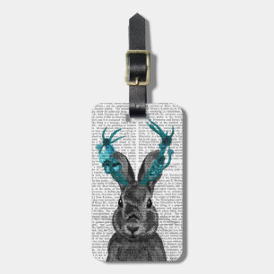 Jackalope med Turquise Antlers Bagagebricka