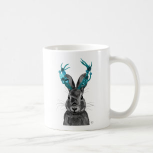 Jackalope med Turquise Antlers Kaffemugg