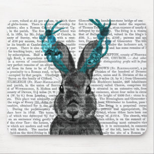Jackalope med Turquise Antlers Musmatta