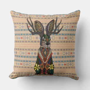 jackalope oregon blek tan kudde