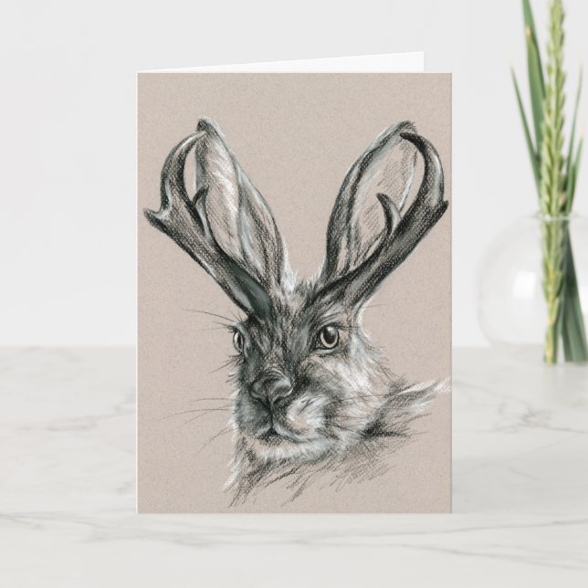 Jackalope Personlig Birthday Kort (Framsida)