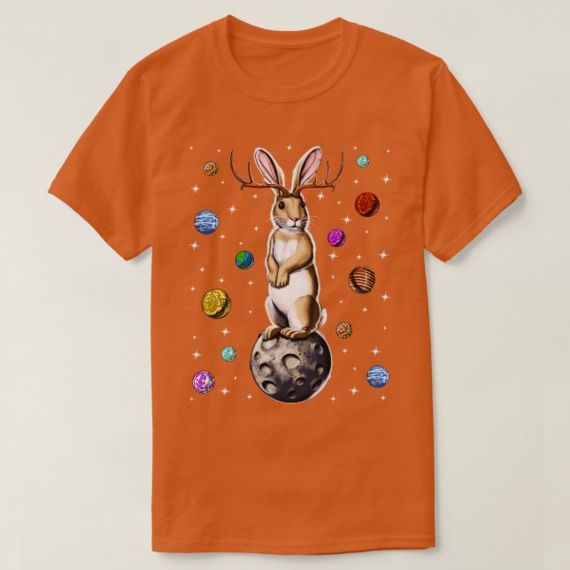 Jackalope Rabbit T Shirt (Design framsida)
