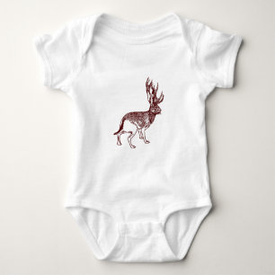Jackalope spädbarn en Bodysuit för bietbabyRompe Tee Shirt