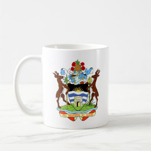 Jackande av Arm av Antigua och Barbuda Kaffemugg