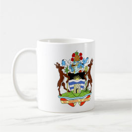 Jackande av arm av Antigua och Barbuda Kaffemugg