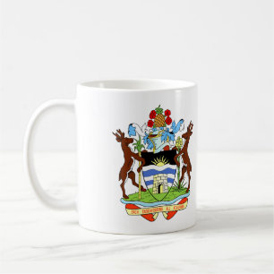 Jackande av arm av Antigua och Barbuda Kaffemugg