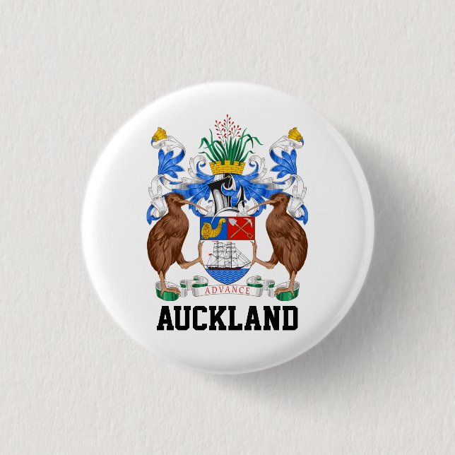 Jackande av Arm av Auckland, NZ Knapp (Framsida)