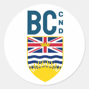 Jackande av Arm av British Columbia - CND Runt Klistermärke