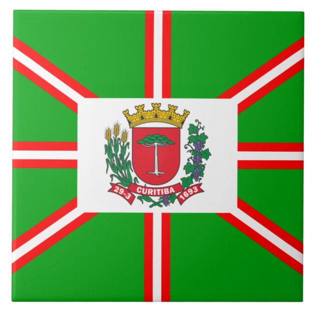 Jackande av Arm av Curitiba, Brasilien Kakelplatta (Framsidan)