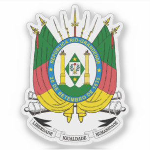 Jackande av arm av delstaten Rio Grande do Sul Klistermärken
