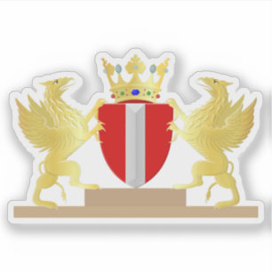 Jackande av arm av Dordrecht, Nederländerna Klistermärken