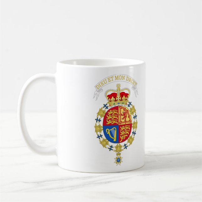 Jackande av Arm av Elizabeth II i Förenade kungari Kaffemugg (Vänster)