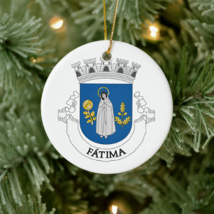 Jackande av Arm av Fátima, Portugal Julgransprydnad Keramik