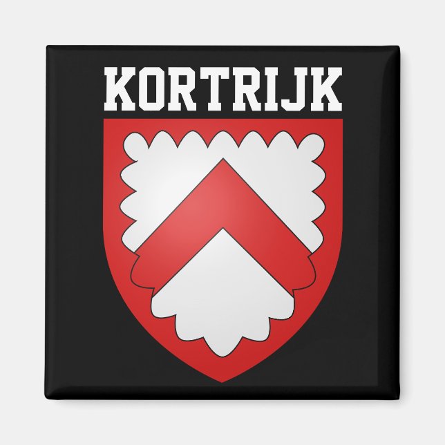 Jackande av arm av Kortrijk, Belgien Magnet (Framsidan)