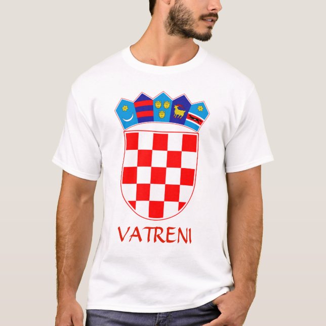 Jackande av Arm av Kroatien Vatreni T-Shirt (Framsida)