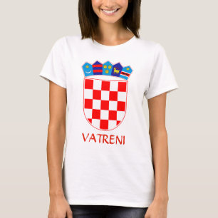 Jackande av Arm av Kroatien Vatreni T-Shirt