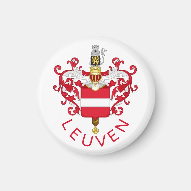 Jackande av Arm av Leuven, Belgien Magnet (Framsidan)