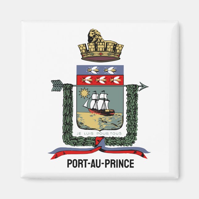Jackande av Arm av Port-au-Prince, HAITI Magnet (Framsidan)