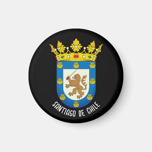 Jackande av Arm av Santiago de Chile Magnet (Framsidan)