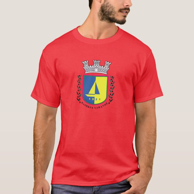 Jackande av Arm av Sarandë, Albanien T Shirt (Framsida)
