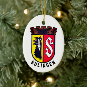 Jackande av Arm av Sulingen, Tyskland Julgransprydnad Keramik