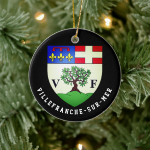Jackande av Arm av Villefranche-sur-Mer, Frankrike Julgransprydnad Keramik