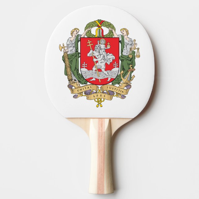 Jackande av arm av Vilnius, Litauen Ping-Pong Padd Pingisracket (Framsidan)