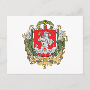 Jackande av arm av Vilnius, Litauens vykort